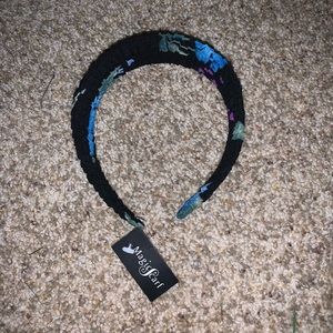 Floral Black Headband